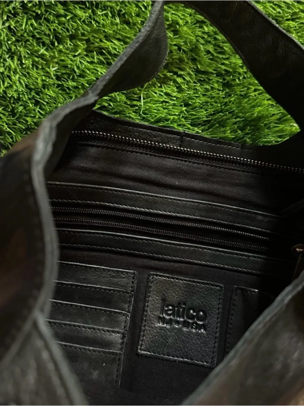 Black Leather LATICO Mason Shoulder Bag